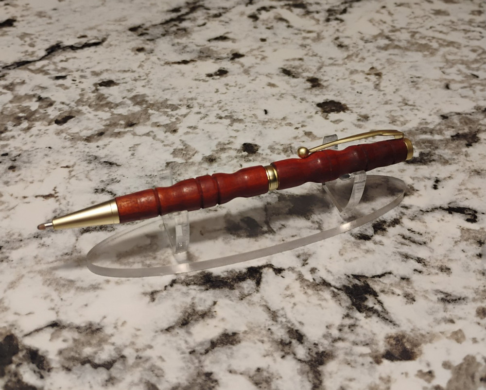 Handmade Red Heart Ballpoint Refillable Pen – Rustic Executive Gift for Men
