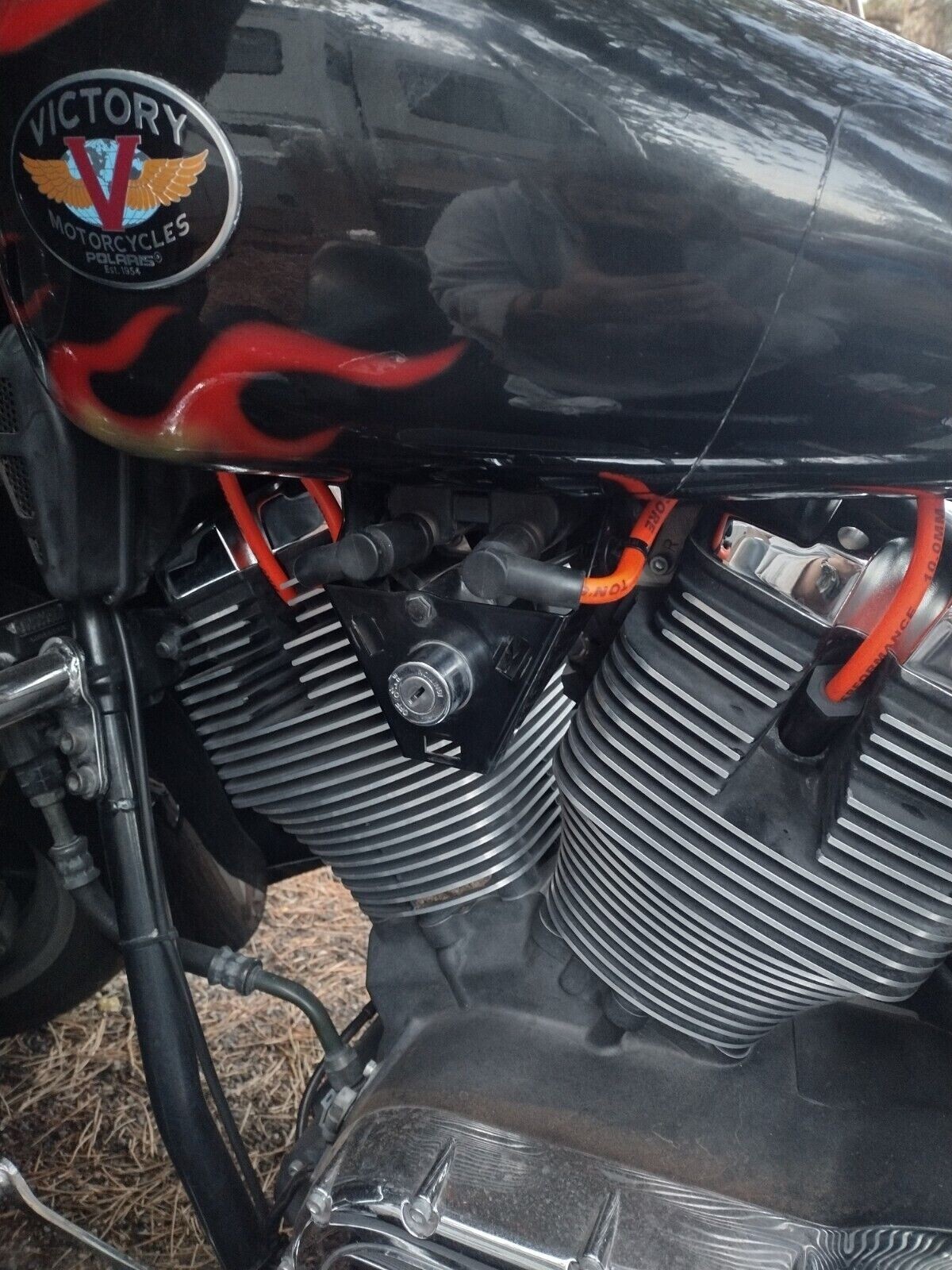 Ton's Performance 8mm Red Spark plug wires for 2002-2007 Victory motorcycles