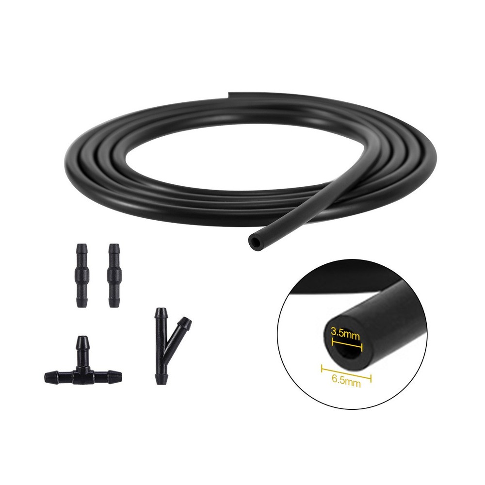 2Sets Universal Front Windshield Washer Nozzle & Fluid Hose Connector Spray Kits