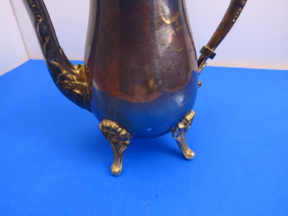 Sheridan Silver Plated Ornate Pitcher Teapot 9.5 Inches