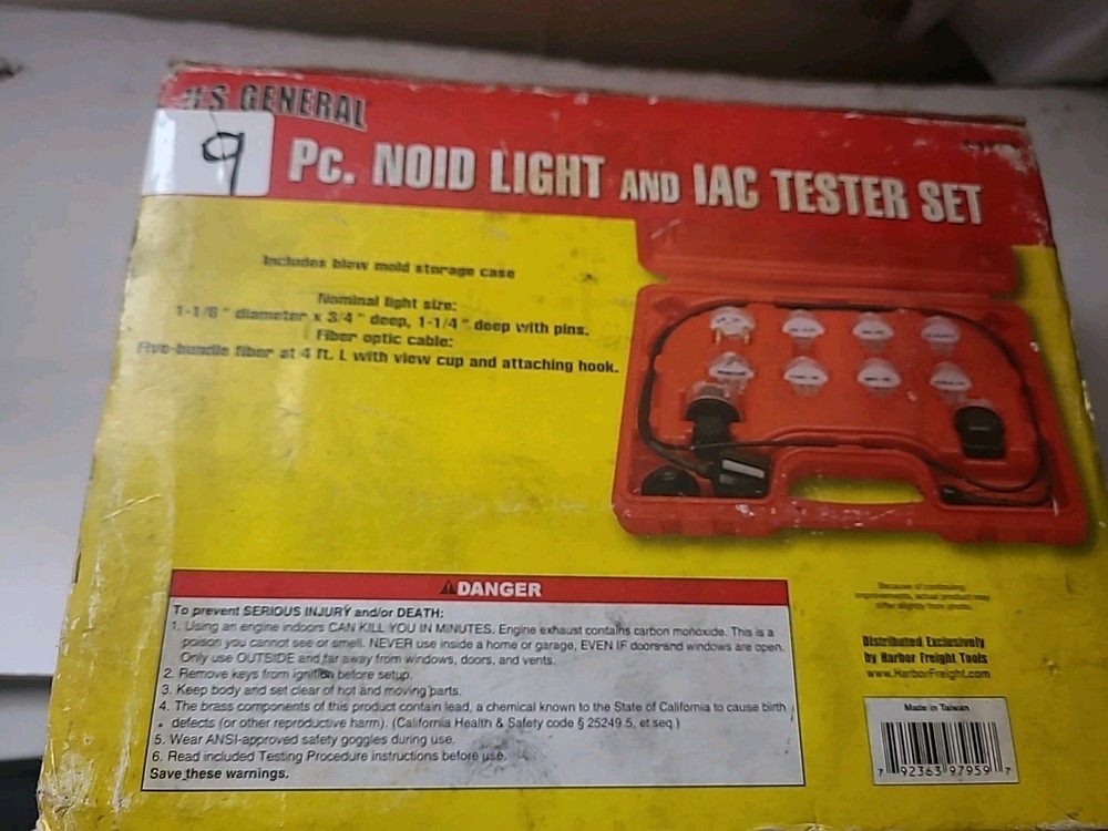 US General Noid IAC Light Tester Set 9 PC READ!
