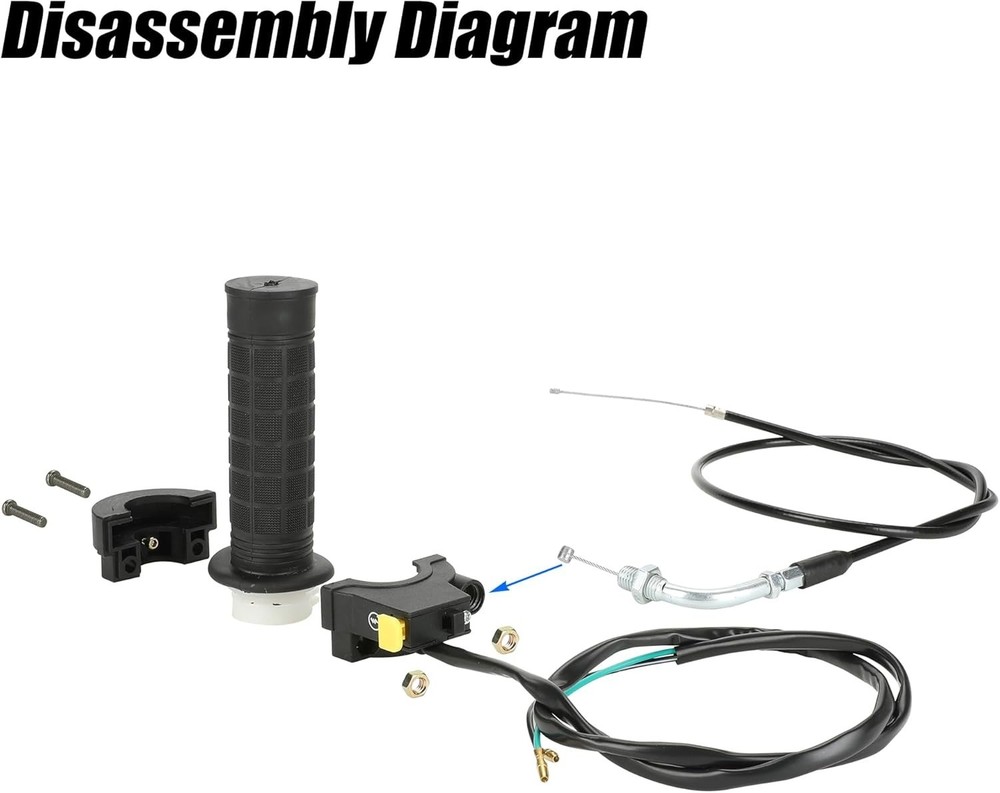 Throttle Cable Twist Throttle Handle Grip Assembly for 2 Stroke Engine 80cc 1...