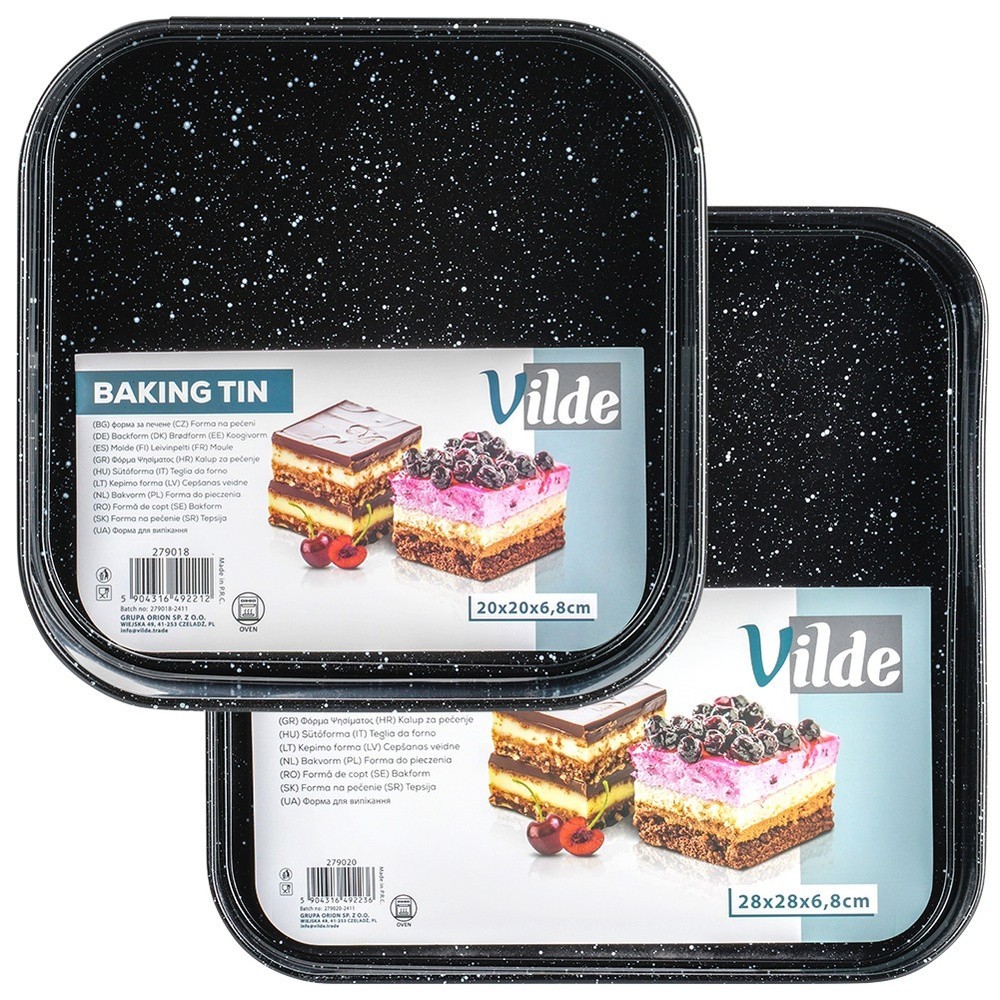 Springform pan granite 24 / 28 cm 2 pcs. Cake tin, flat base, baking tin,...