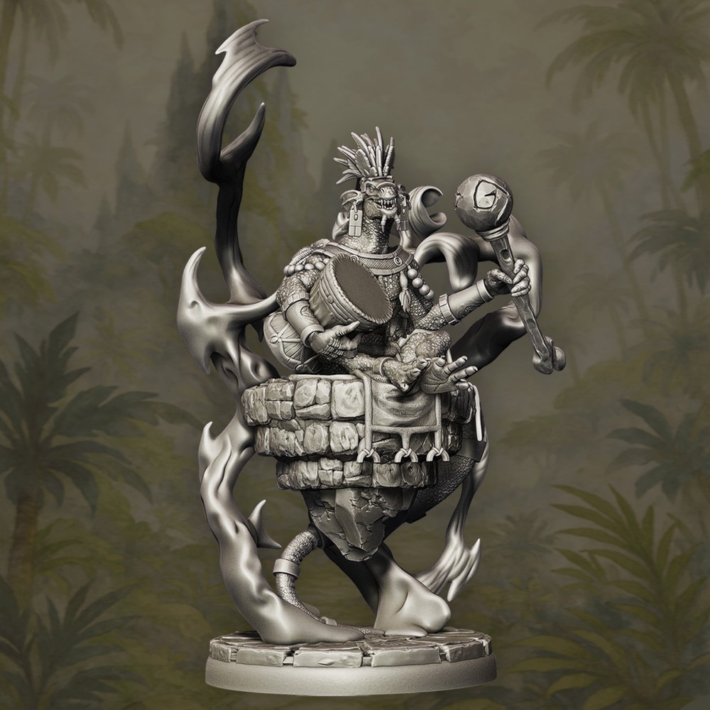 Lizardman Command Group 28mm fantasy