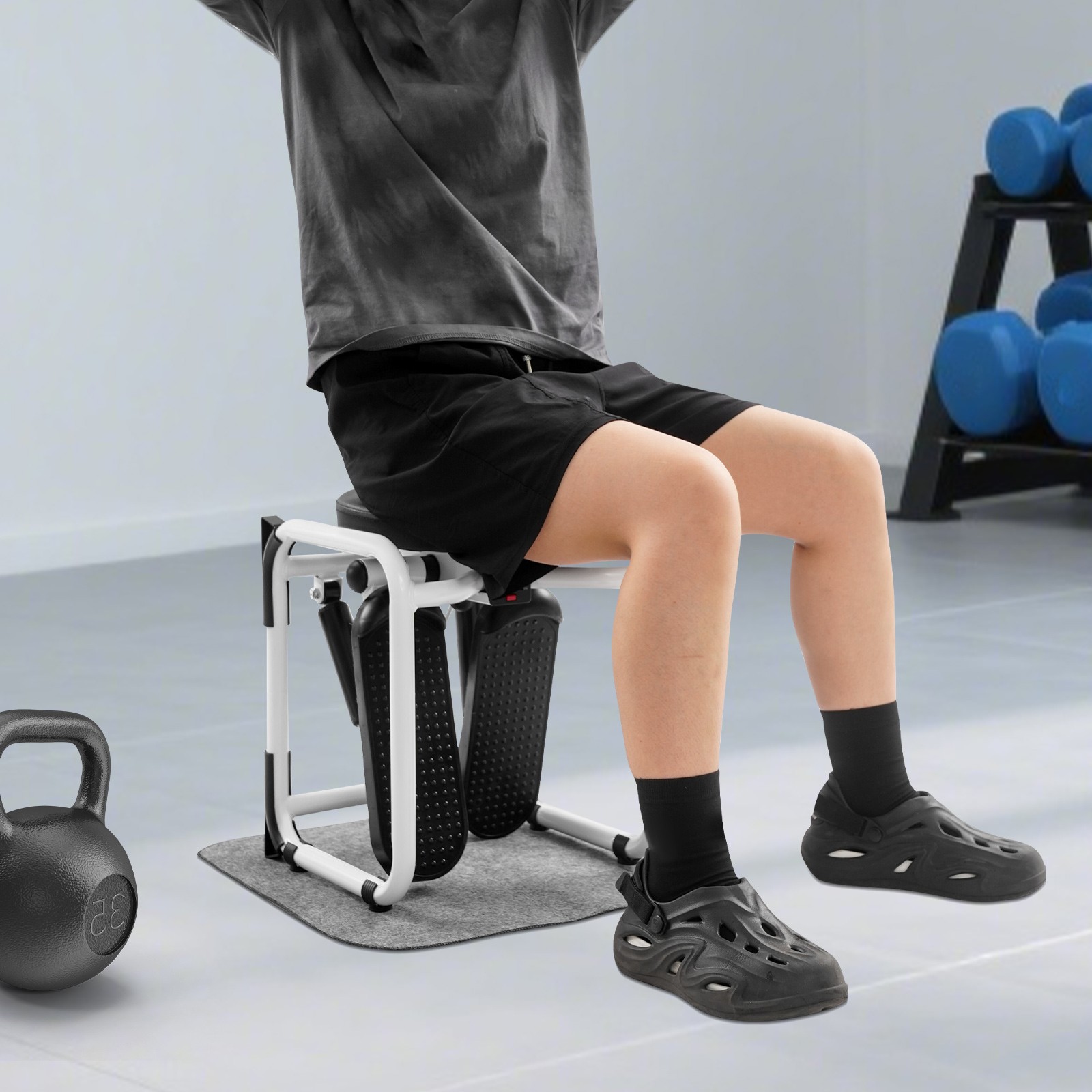 Multi-Function Stepper with Seat Mini Sport Stepping Machine for Home Exercise