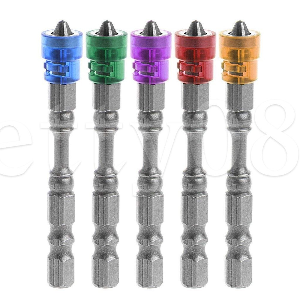 5 x Magnetic Screwdriver Bits Suitable For Plasterboard Screws Locating