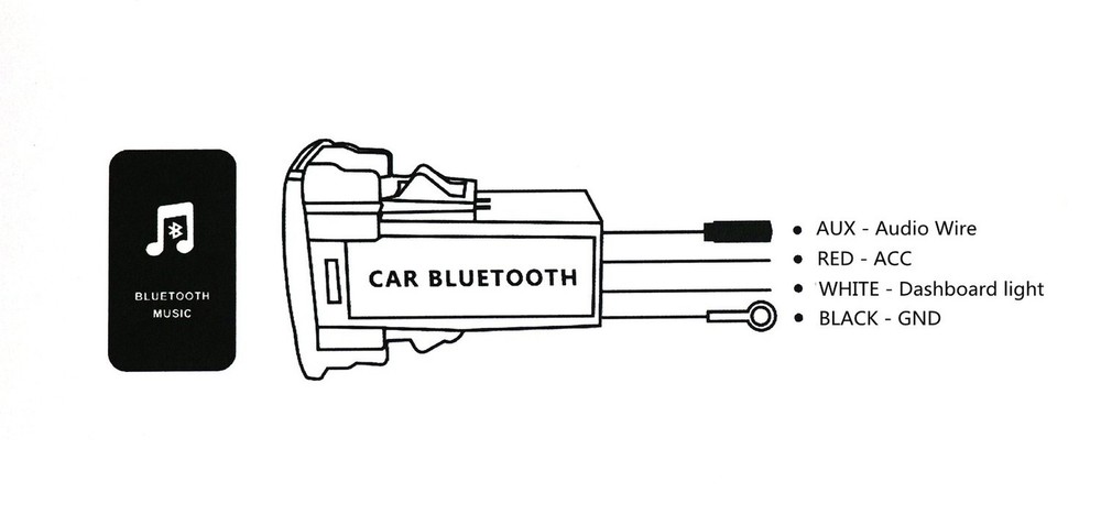 Car Bluetooth Music Adapter Module Panel Installation AUX Output Use for Toyo...