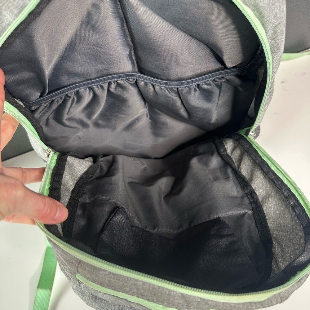 Eastsport Gray and Green Backpack
