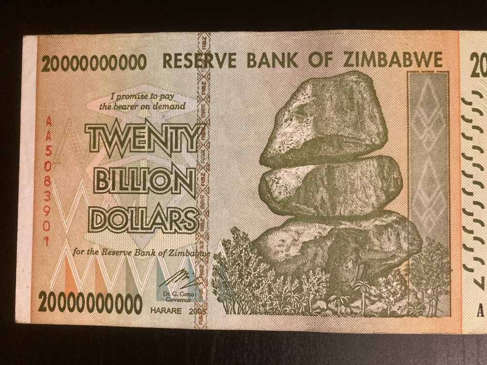 Zimbabwe 20 Billion Dollars - 2008 Circulated