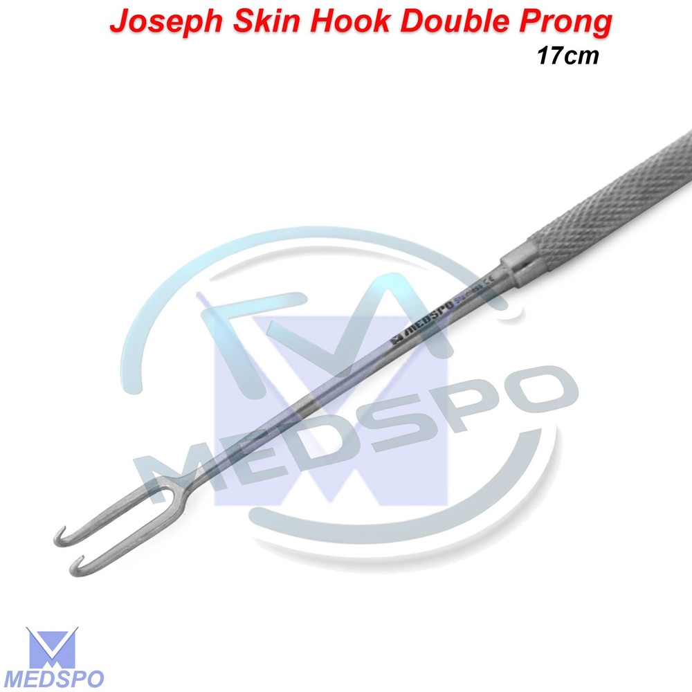 Joseph Skin Hook Plastic Surgery Tissue Retractor Double Prong Sharp Veterinary