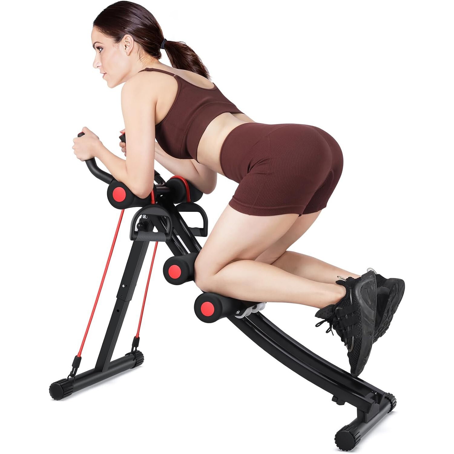 Pre-Owned Ab Workout Equipment Ab Machine Abdominal Foldable Waist Trainer Gym