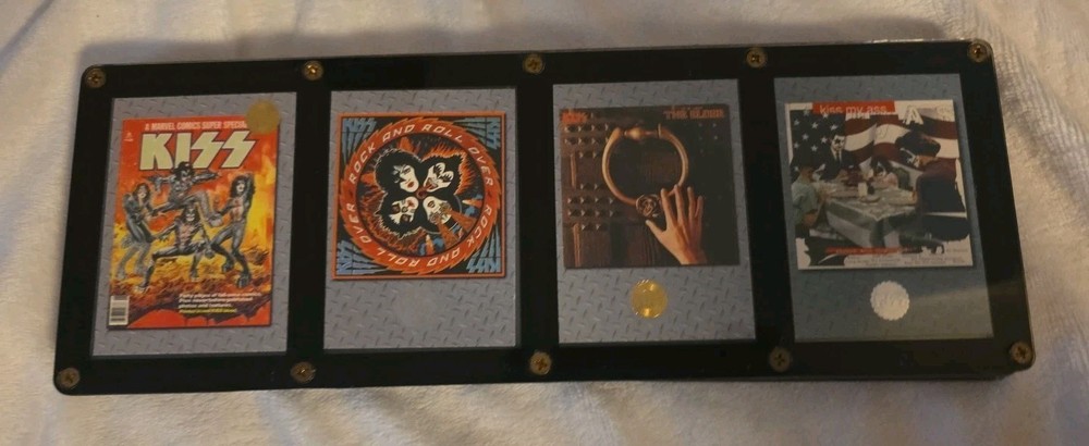 4 KISS PLAQUES MUSIC ROCK CARDS