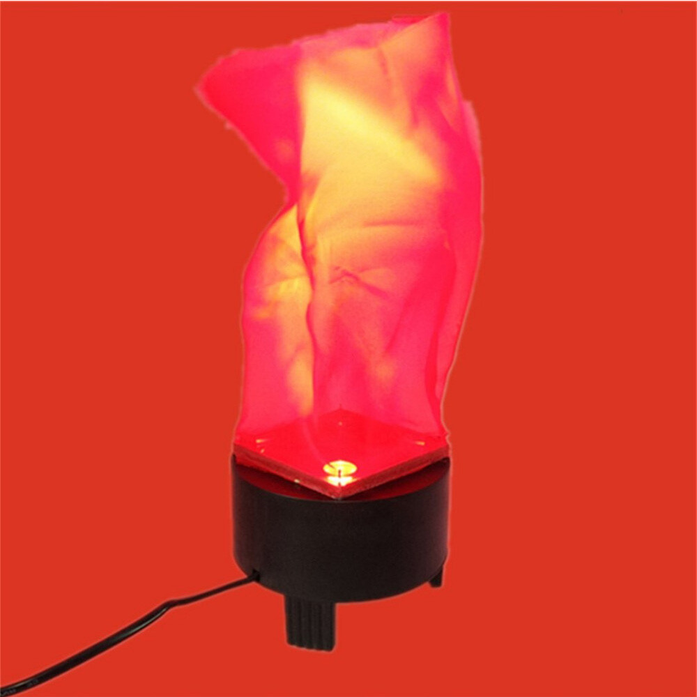 3D Fake Fire Flame Effect Night Light LED Artificial Flickering Fire Lamp US