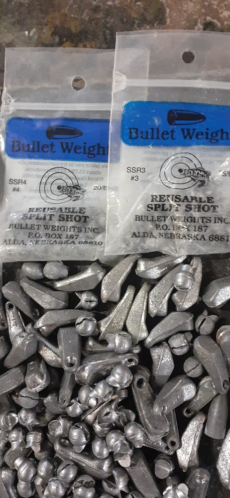 Lead weights and split shot fishing weights