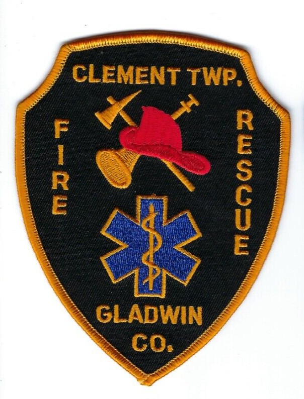Clement Twp. (Gladwin County) MI Michigan Fire Rescue Dept. patch - NEW!