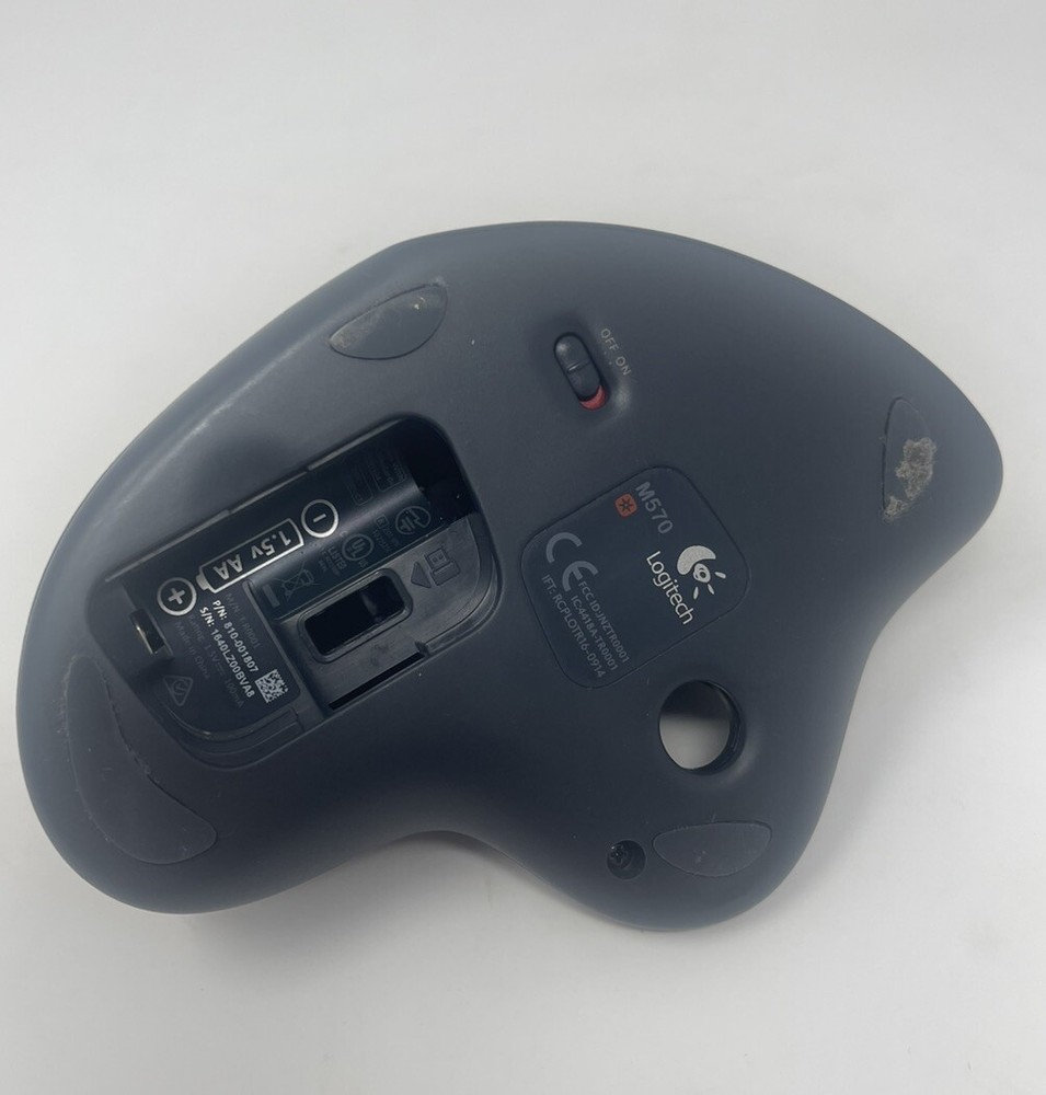 Logitech M570 Wireless Mouse NOT WORKING for PARTS - Pre-Owned