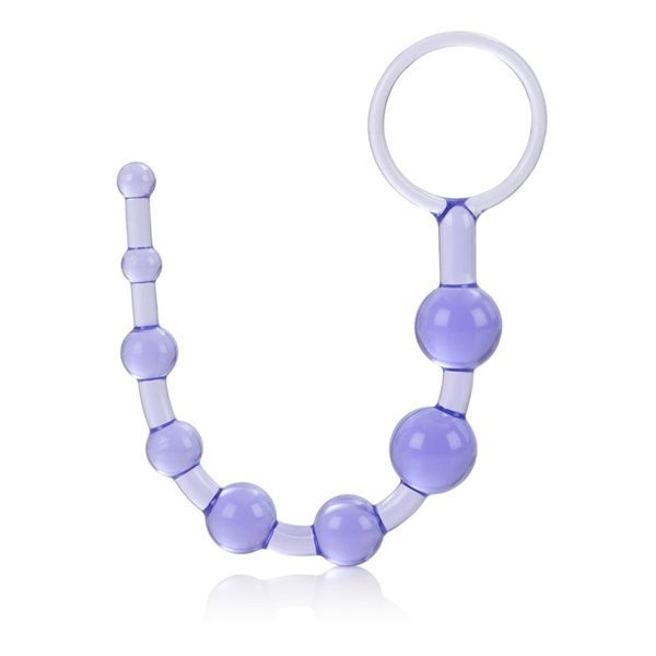 Slim Soft Flexible Bendable Beginner Anal Beads with Retrieval Ring