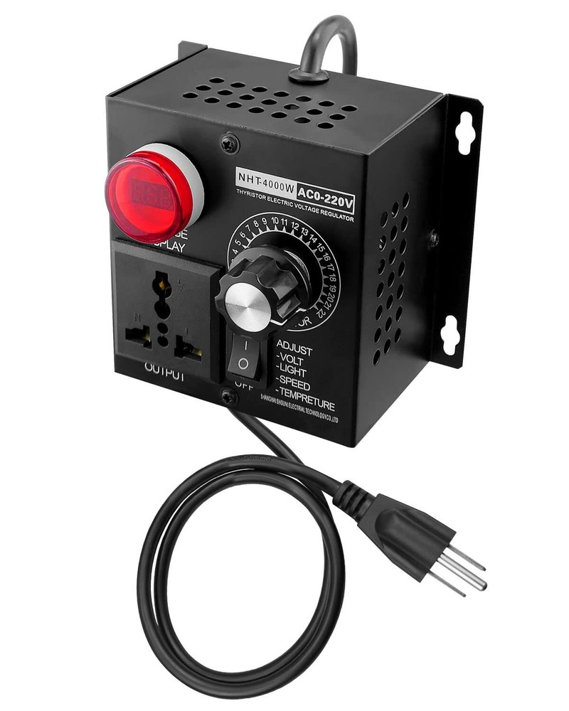 AC Variable Fan Speed Controller SCR Voltage Controller Fit for Fan Electric ...