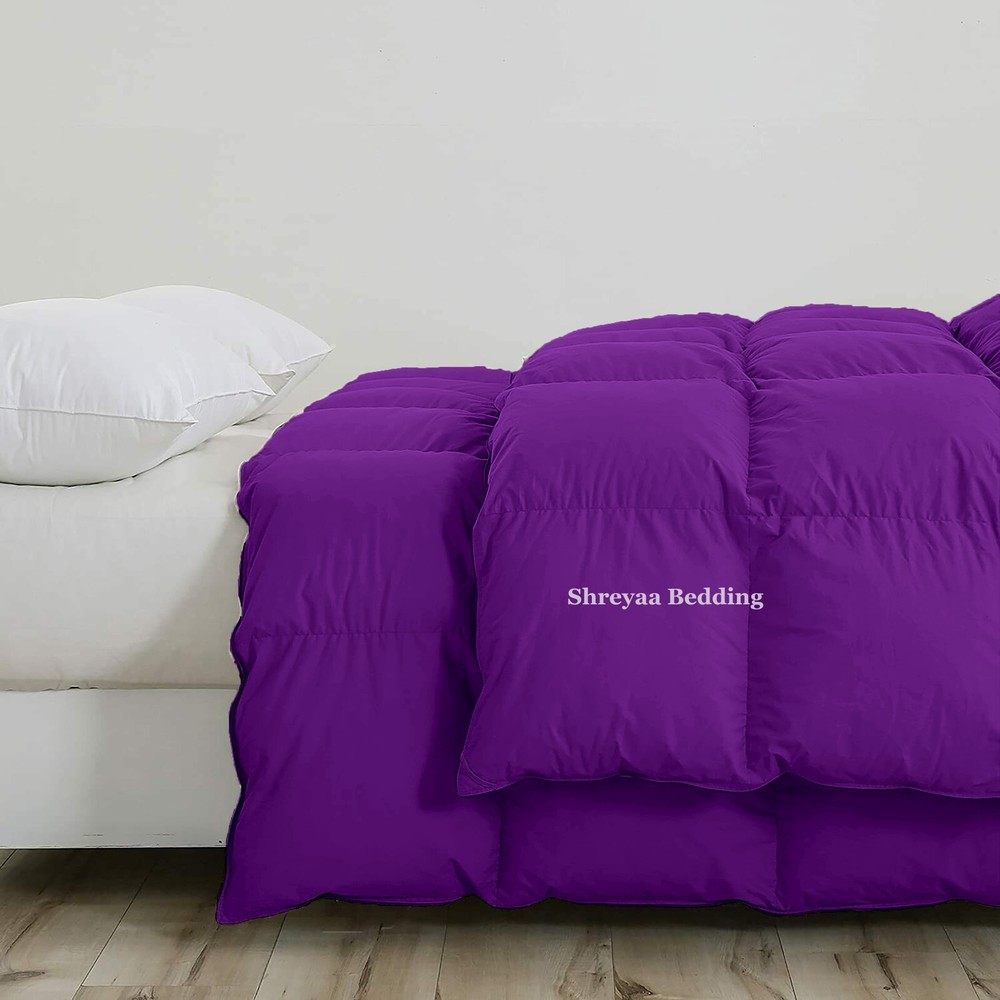 Best Purple Solid Cal King Size Egyptian Cotton Down Alternative Comforter
