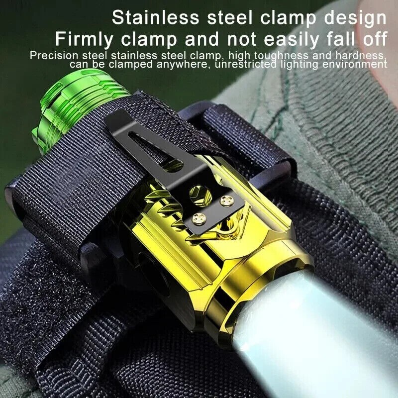 3LED Super Bright Flashlight Portable Mini Burst Flash Torch Rechargeable