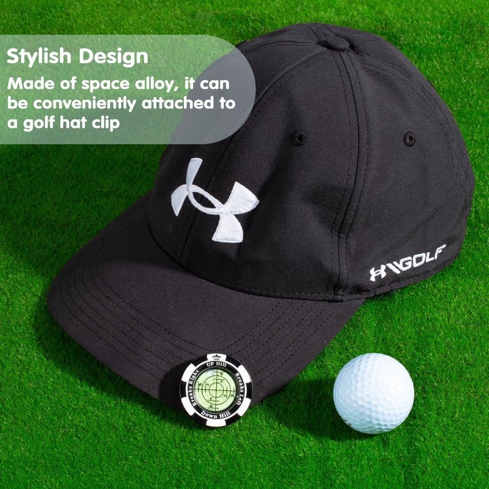 SlopeMaster ProGreen Reader - Golf Ball Marker with High Precision Black
