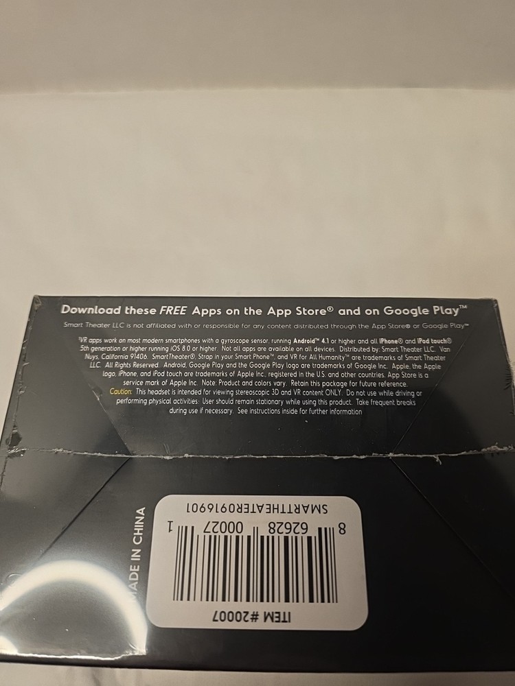 Smart Theater Virtual Reality Headset iPhone & Android Compatible Brand New