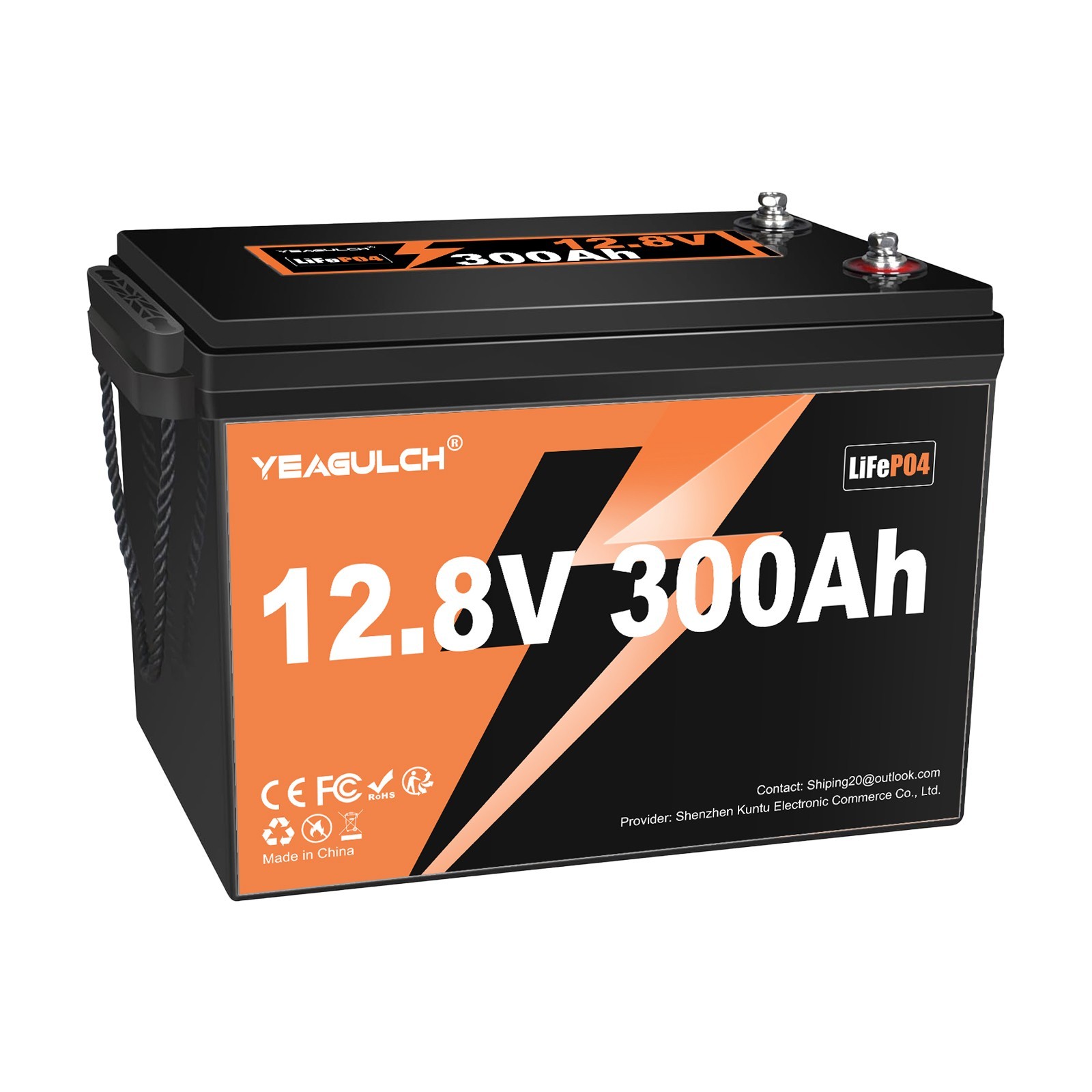 12V 300Ah (280Ah) LiFePO4 Battery With 200A BMS 3840Wh for RV Camping Off-Grid