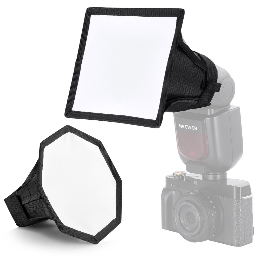 NEEWER NS5PD 2-Pack Flash Diffusers - Octagon/Rectangle for Godox
