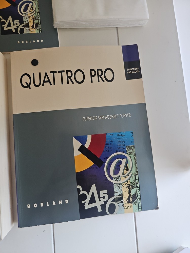 Quattro Spreadsheet User's Guide Etc. 1987 8 Disc's 4 Rare Vtg Computer Software
