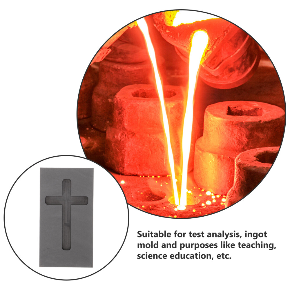 Cross Shape Graphite Ingot Mold Casting Mold for Melting Refining Gold Silver
