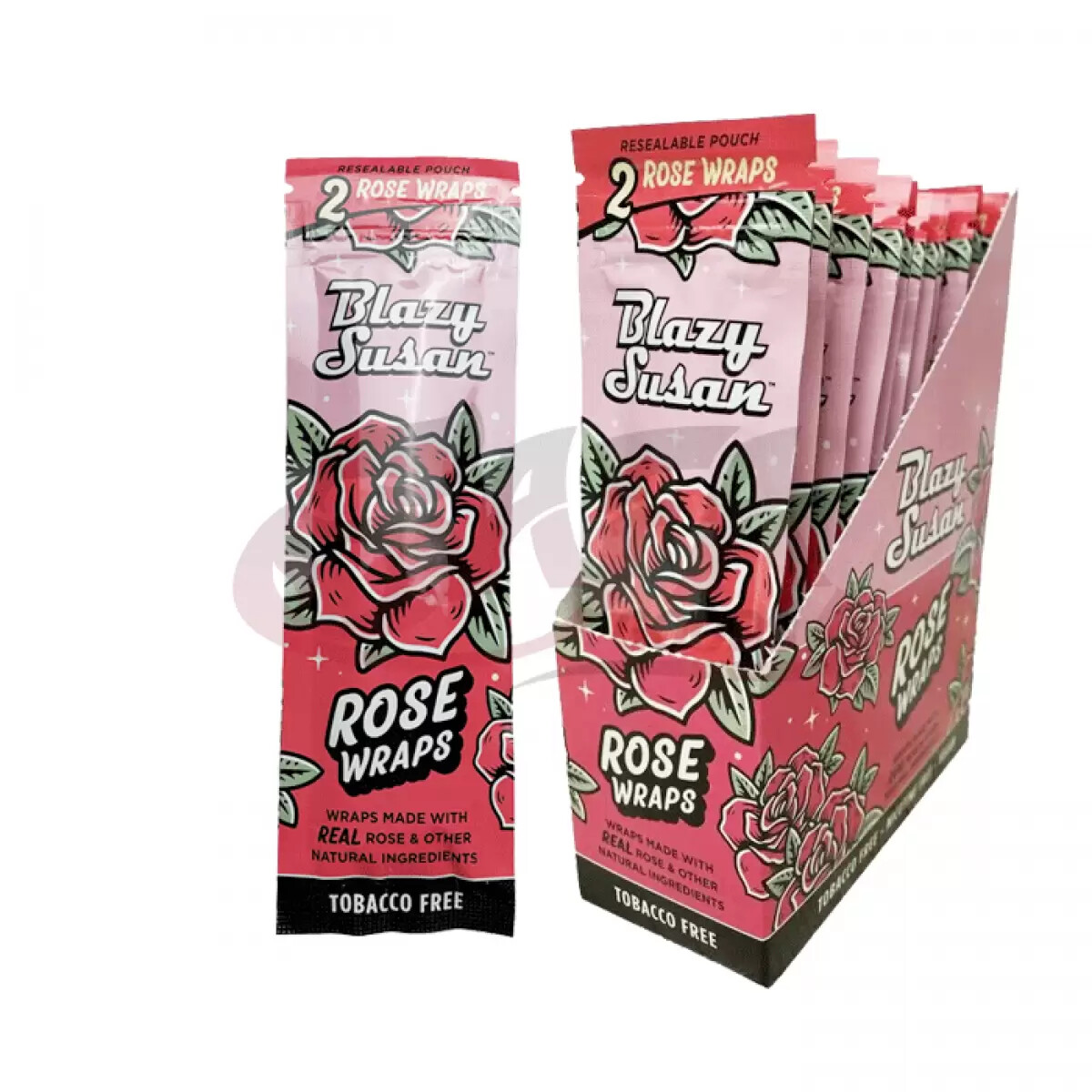 Authentic Blazy Susan Rose Pre-Rolls Wrap Made with Real Rose | Full Box 25cts