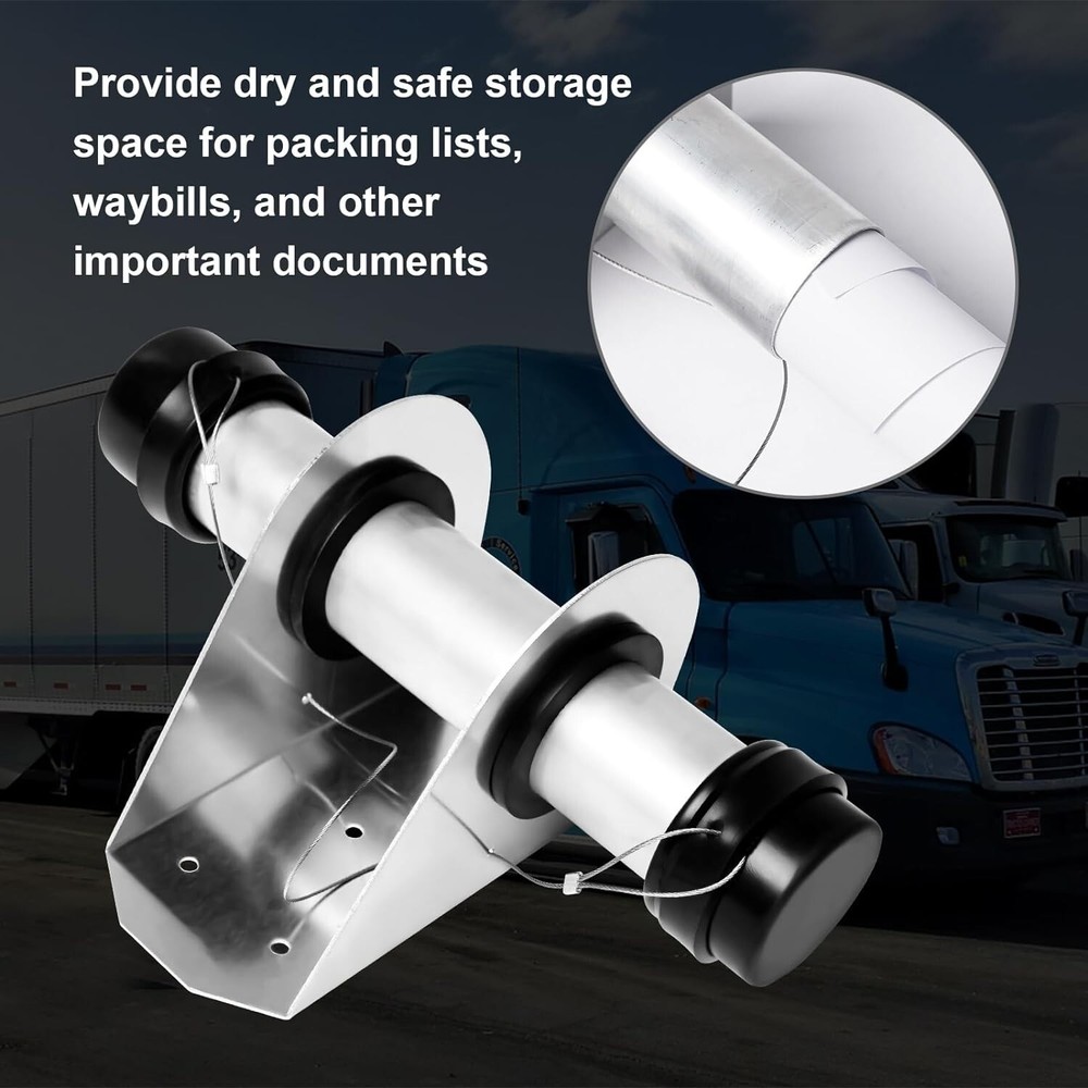 Trailer Document Holder Waterproof Registration Card Box with End Capsfor Truck