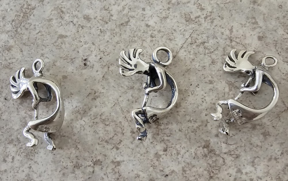 Authentic Navajo KOKOPELI Pendant Signed MASHA