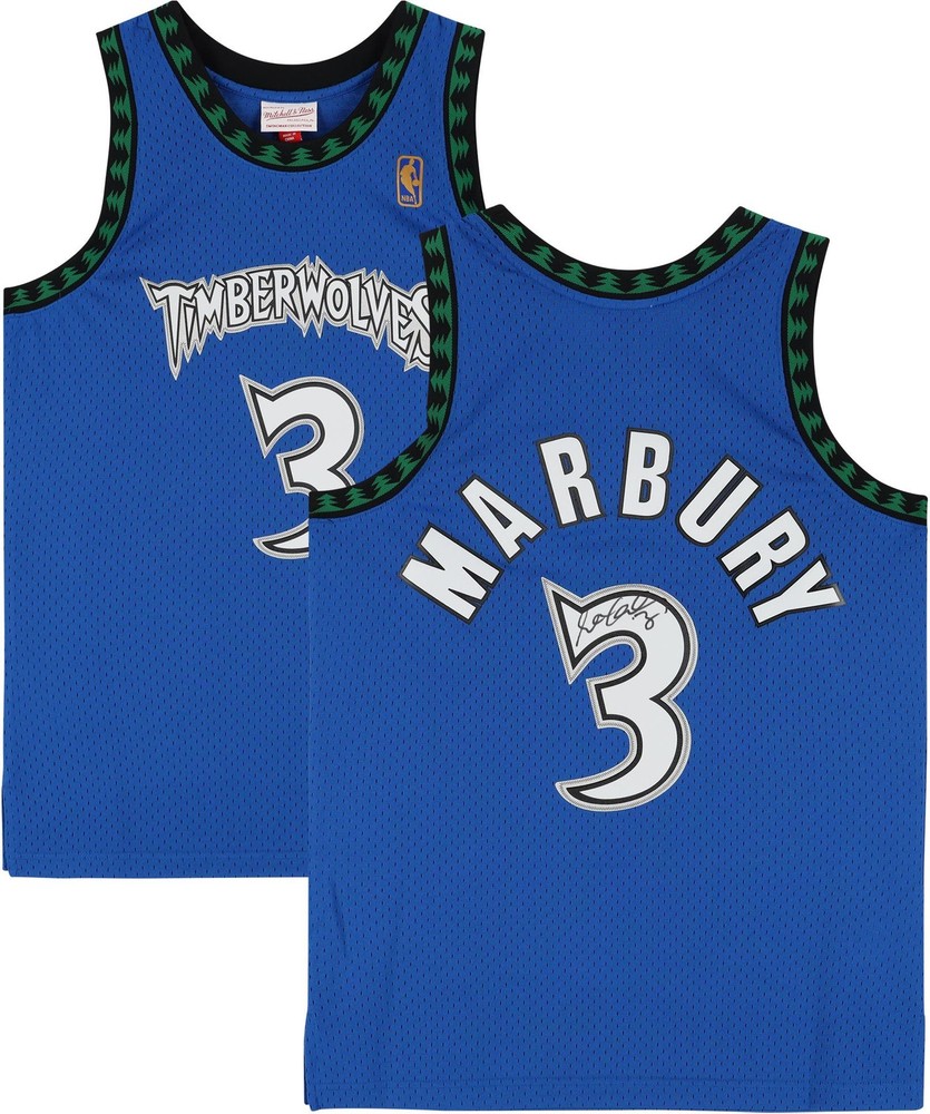 Stephon Marbury Timberwolves Signed Mitchell & Ness 1996-1997 Swingman Jersey