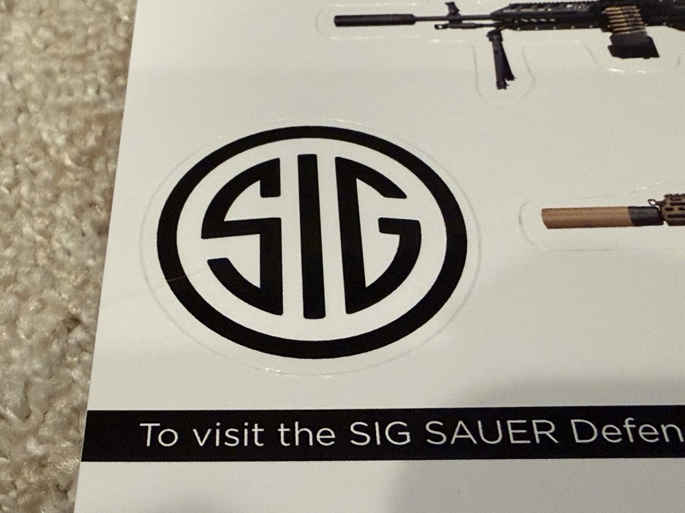 Sig Sauer Firearms Sticker Pack - 5 Stickers