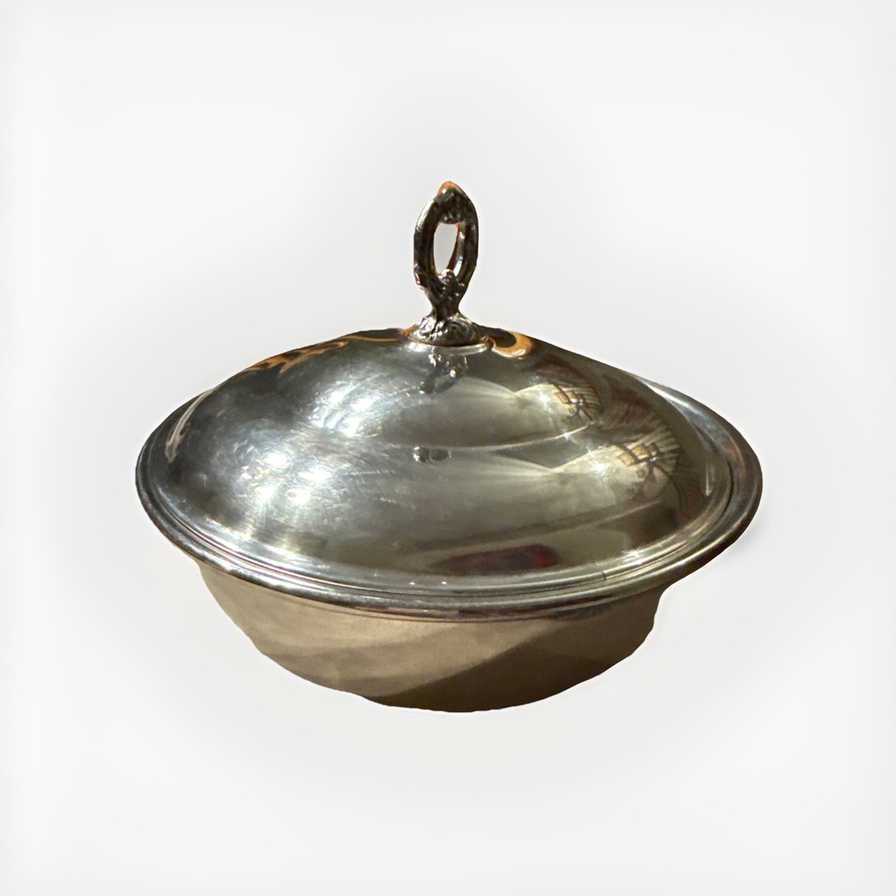 Heavy Silver Plated Serving Dish With Lid