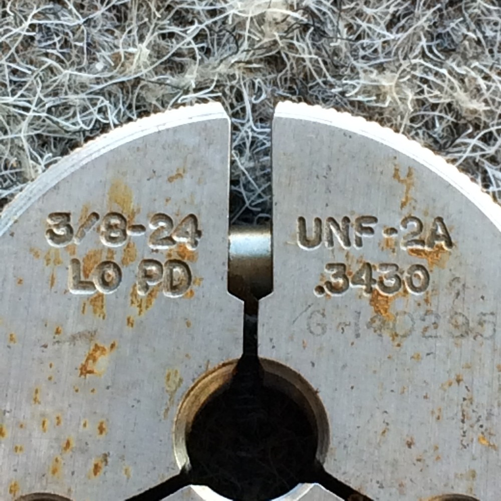 3/8-24 UNF-3A THREAD RING GAGE SET GO .3430
