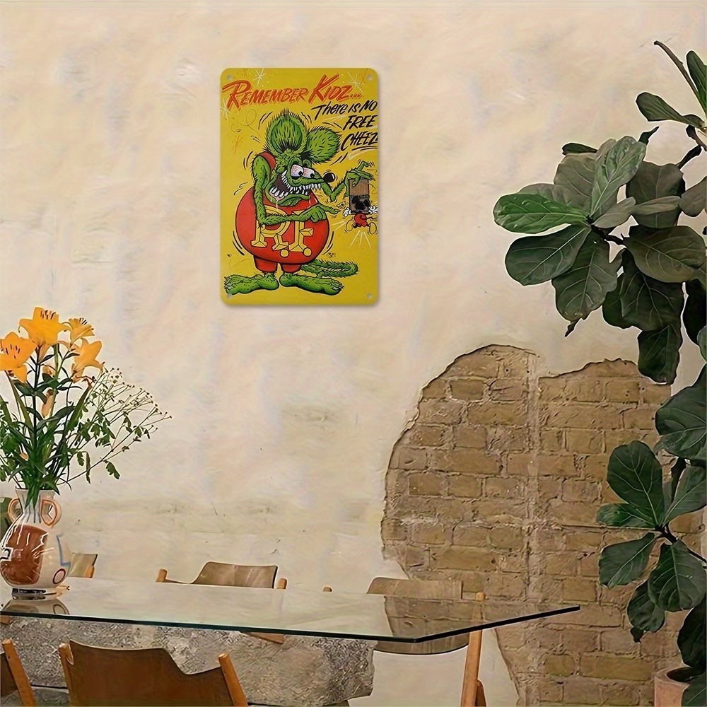 Vintage Retro Rat Fink Metal Sign 8 x 12" 1960s Cartoon Man Cave Decor