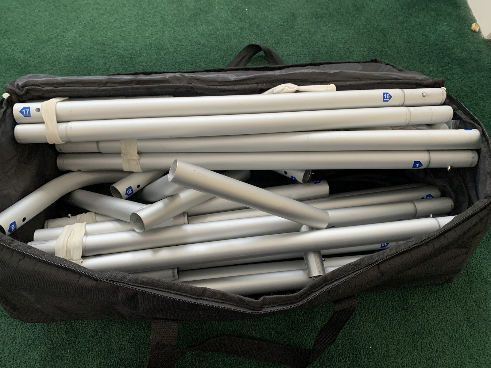 BLACK & WHITE HORIZONTAL & VERTICAL STRIPE DOUBLE SIDED TENSION BACKDROP 8’ X 8’