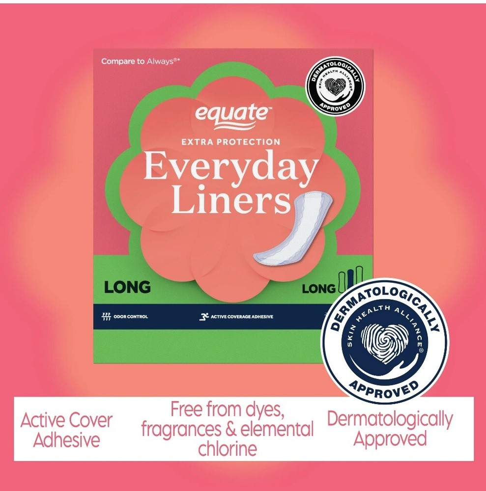 Equate Everyday Liners, Long, Unscented (108 Count)