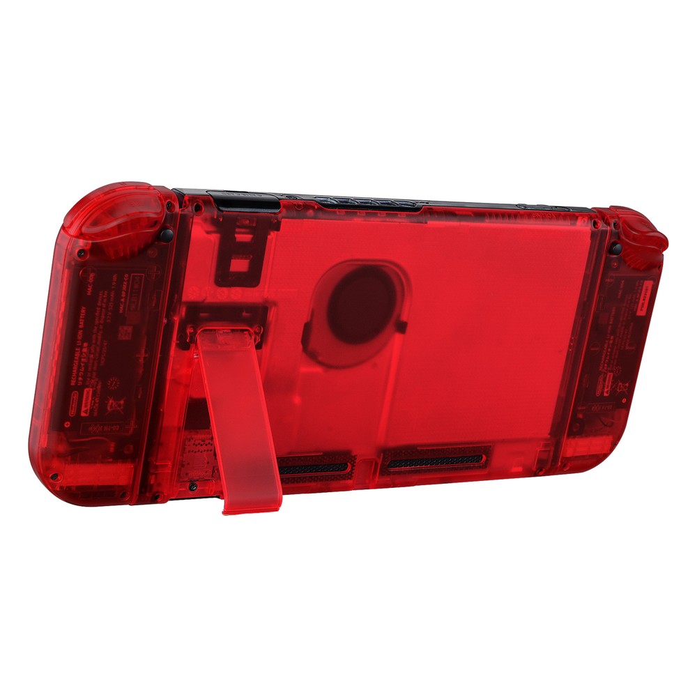 Custom Clear Red Console Back Plate Controller Housing Shell for Nintendo Switch
