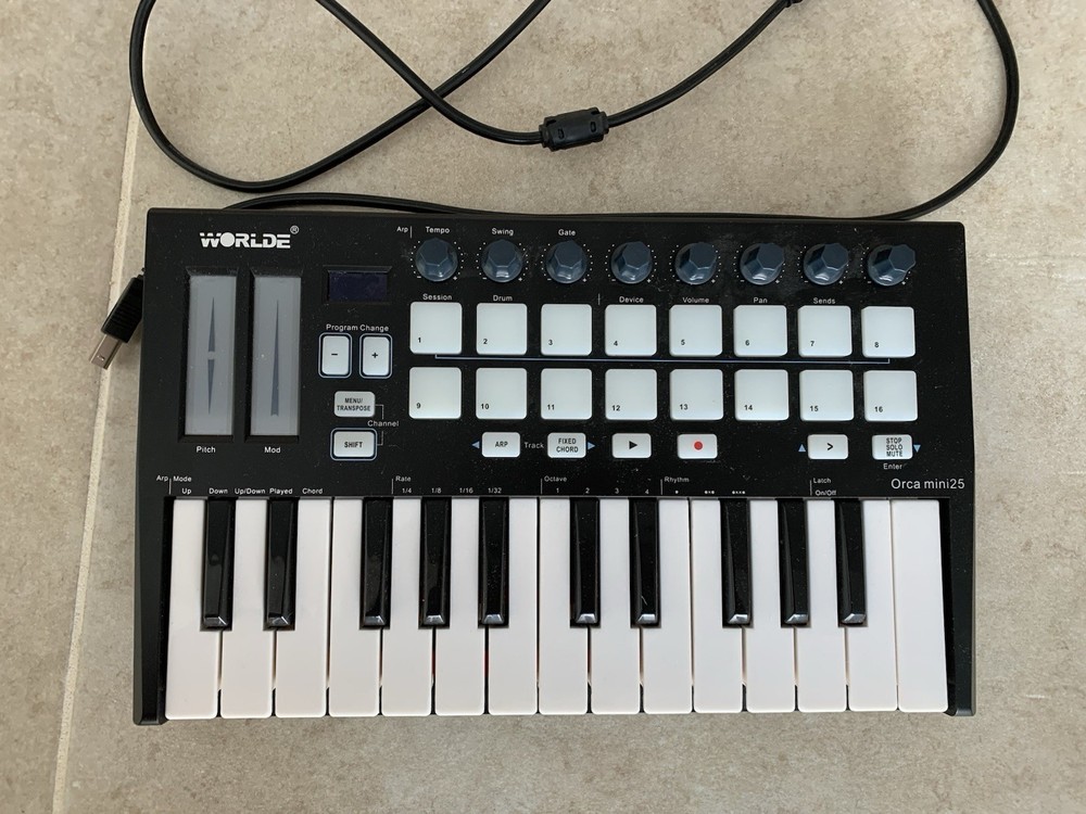 Worlde Orca Mini25 MIDI Keyboard Controller Y6E8