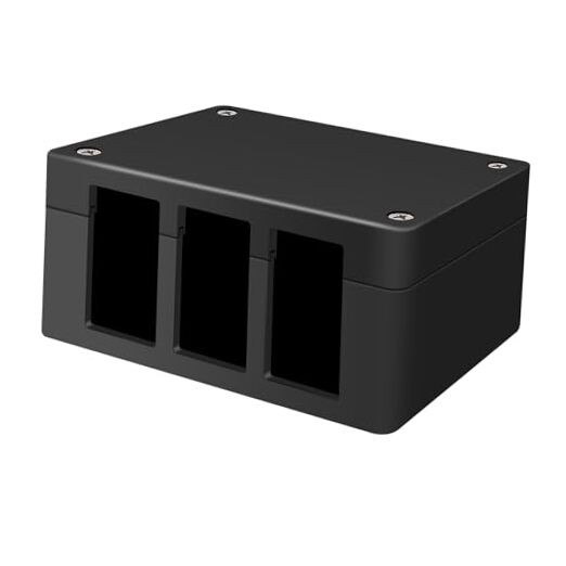 Switch Box 3 Gang Junction Box Dustproof Universal Rocker Switch Box ABS