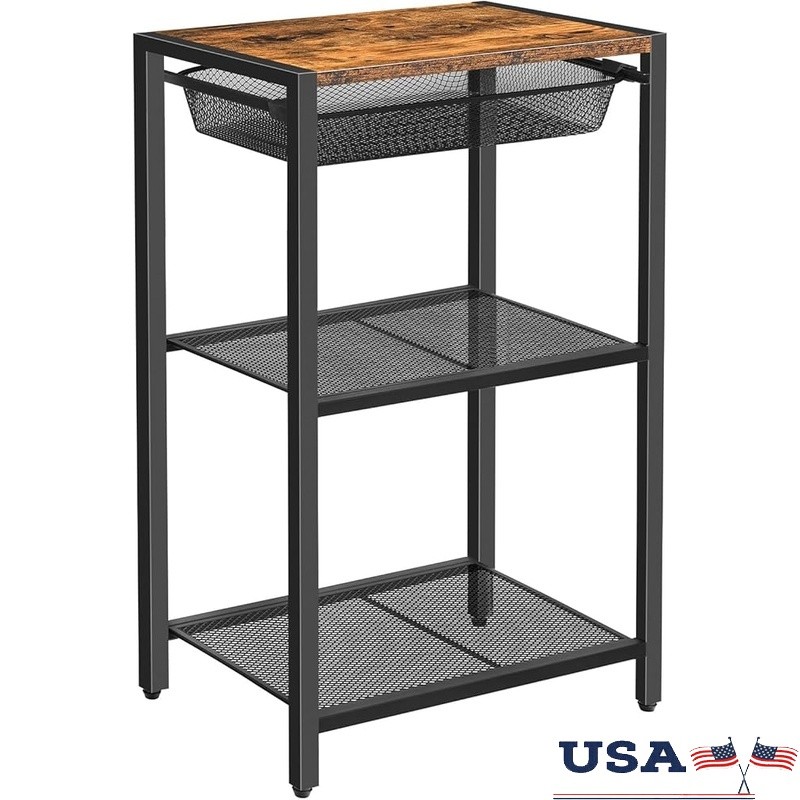 Multi-layer Storage Telephone Table End Table Nightstand Shelf Organizer New