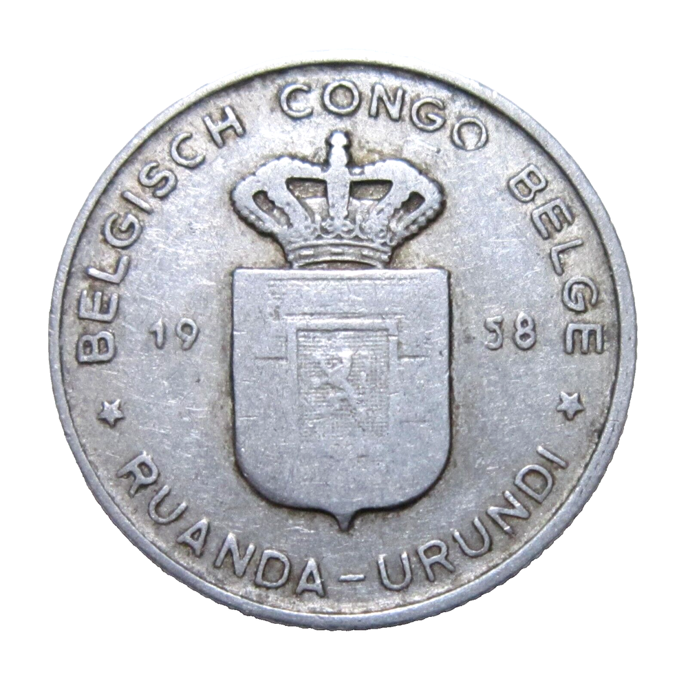 BELGIAN CONGO. 1 FRANC, 1958.