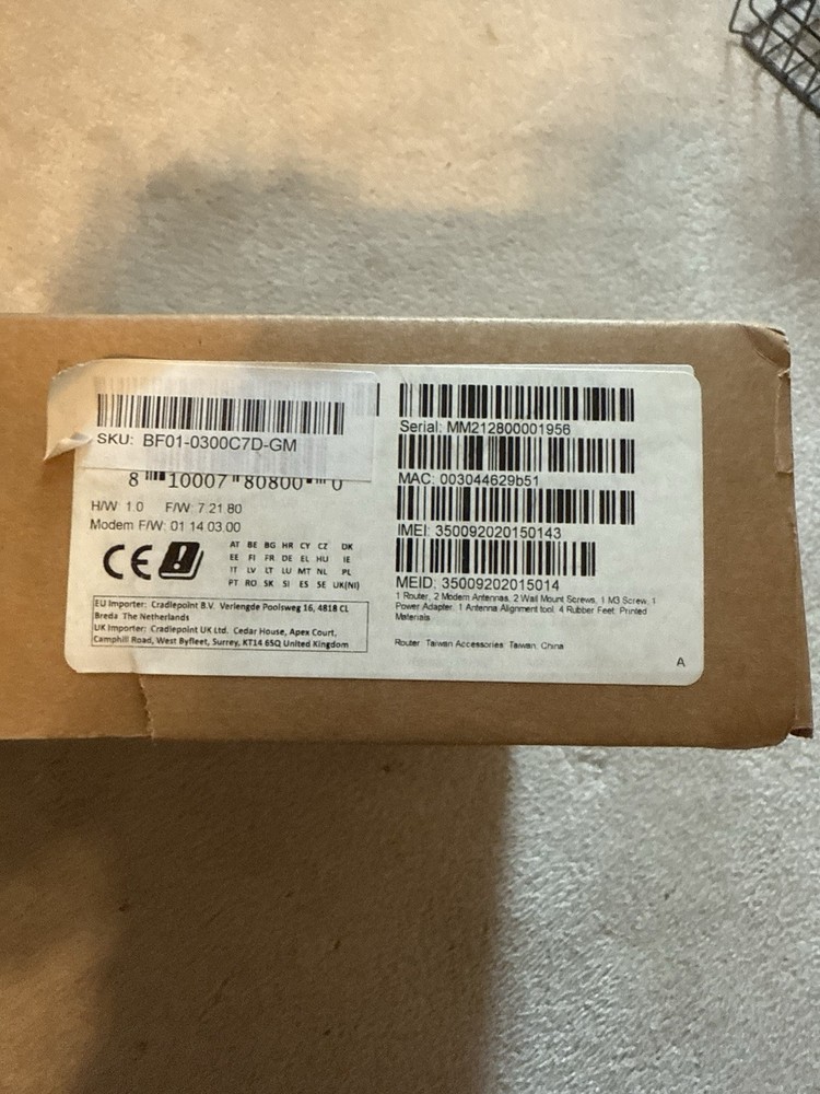 Cradlepoint E300 C7C Cellular Router 4G LTE Modem Router