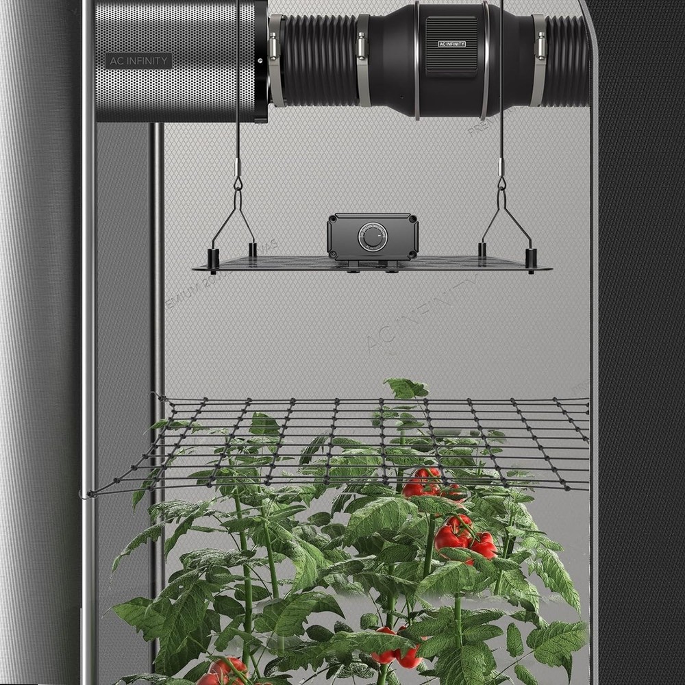Adjustable 2x4 Trellis Netting with Steel Hooks - Ultimate Hydroponic Support