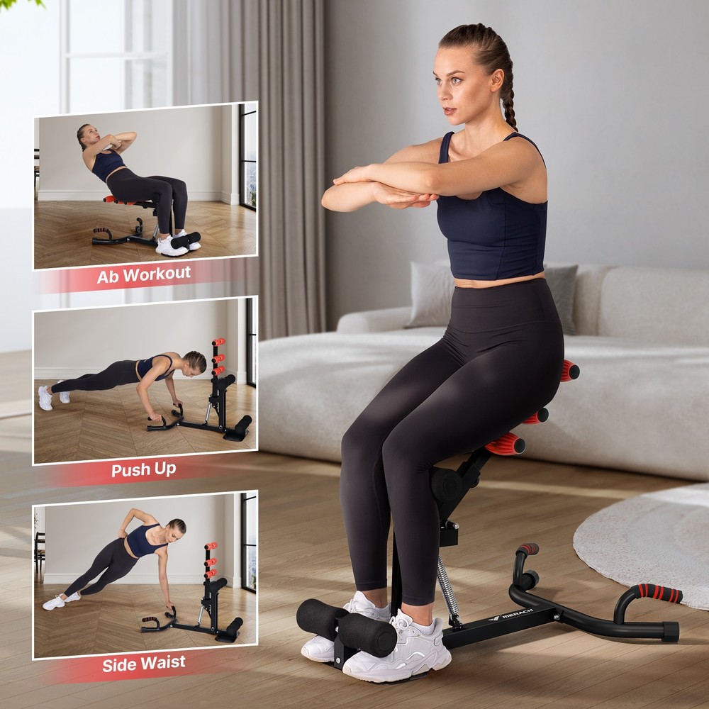 Deep Squat Adjustable Machine Glute Trainer Exercise Fitness Workout Machine New