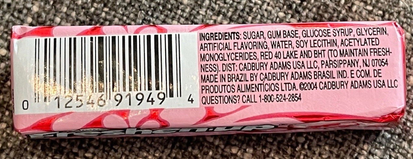 Vintage ADAMS FRESHEN-UP CINNAMON GUM Unopened NOS