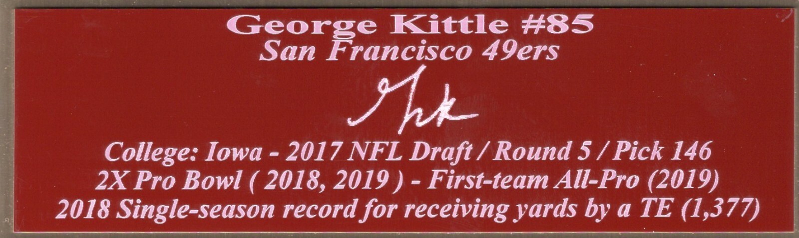 Tom Brady Autograph Nameplate Tampa Bay Buccaneers Super Bowl MVP Retirement NEW